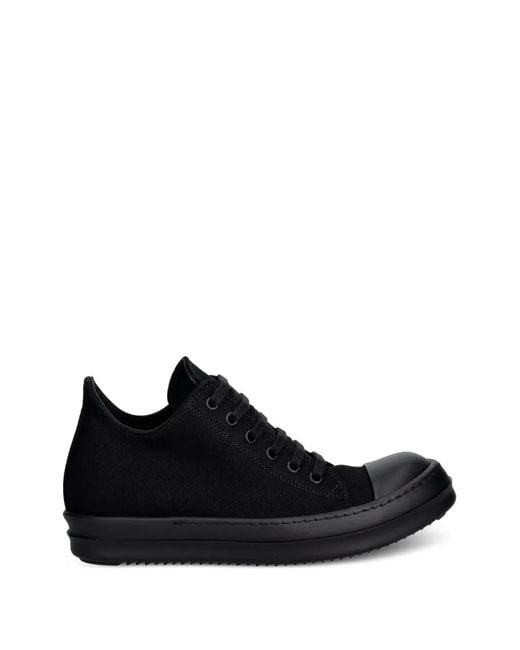 Rick Owens Black Low-Top Sneakers