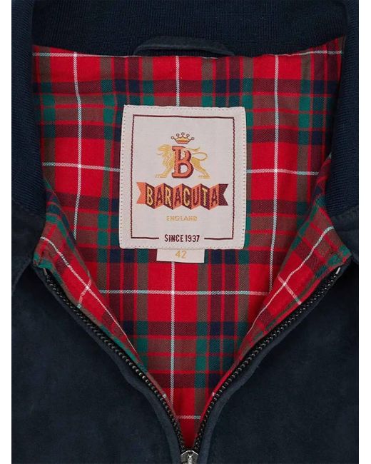 メンズ Baracuta スエード ジャケット Blue