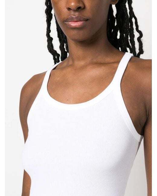 IRO White Spaghetti-Straps Cotton Top