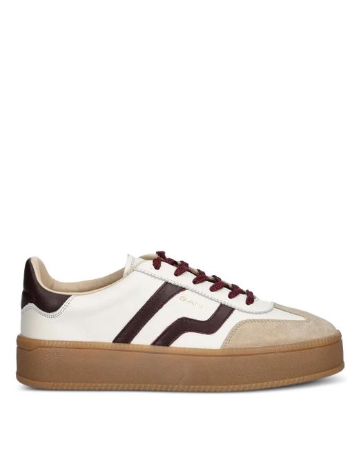 Gant レザー パネル スニーカー Brown