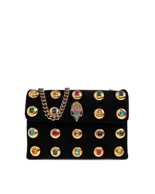 Kurt Geiger Black Gem-Embellishment Shoulder Bag
