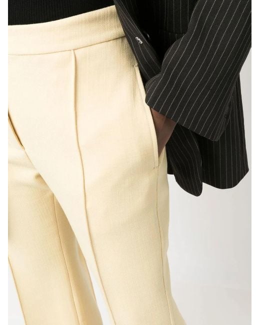 Jil Sander Cropped Broek in het Natural