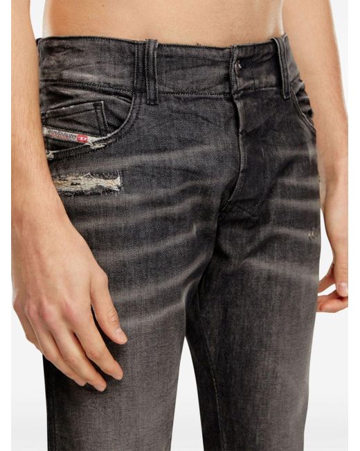 DIESEL Gray D-backler 09h51 Low-rise Bootcut Jeans for men