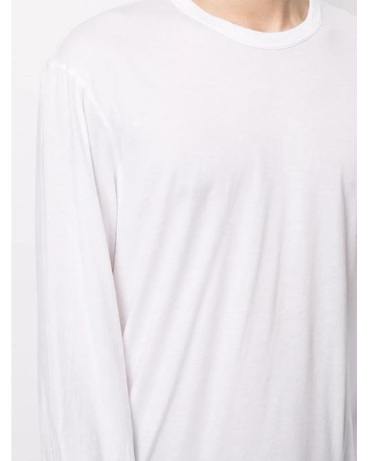 James Perse White Luxe Lotus Jersey Crew Neck Top for men