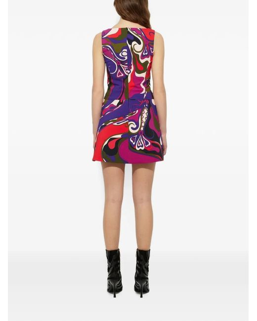 Emilio Pucci Red Cady Dress