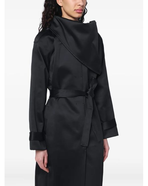 THE GARMENT Black Asymmetric Trench Coat