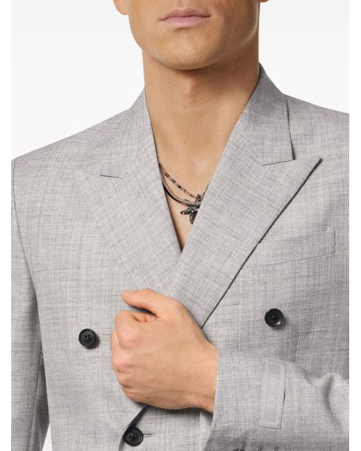 Versace Blazer Met Dubbele Rij Knopen in het Gray voor heren
