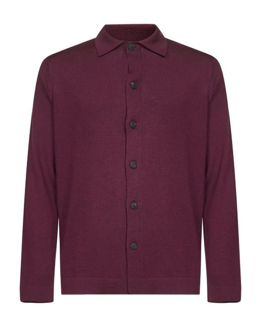 Camisa con cuello de canalé D4.0 de hombre de color Purple