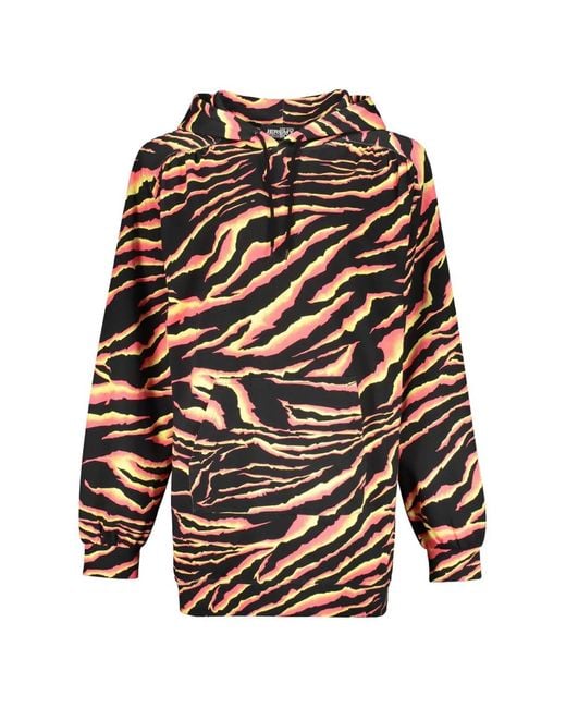 Jeremy Scott Black Striped Cotton Hoodie