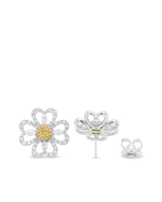 HYT Jewelry White Diamond Stud Earrings
