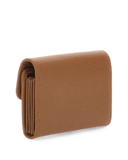 Gianni Chiarini Brown Dollaro Hammered Leather Wallet