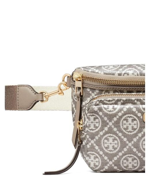 Tory Burch Metallic T Monogram Coated Jacquard Mini Belt Bag