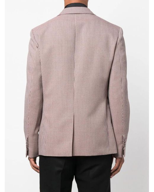 Fendi Brown Single-Breasted Houndstooth Blazer for men