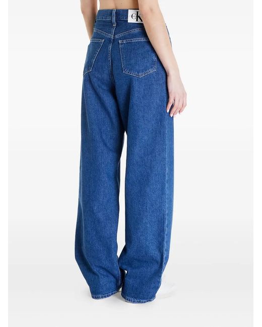 Calvin Klein Blue Back Logo Patch Jeans