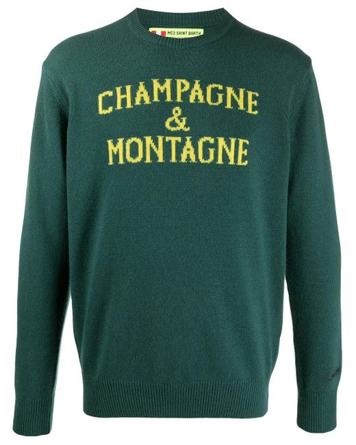 Mc2 Saint Barth 'Champagne & Montagne' Pullover in Green für Herren