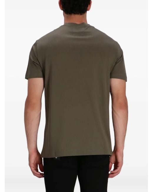 Camiseta con cuello redondo y logo estampado Emporio Armani de hombre de color Green