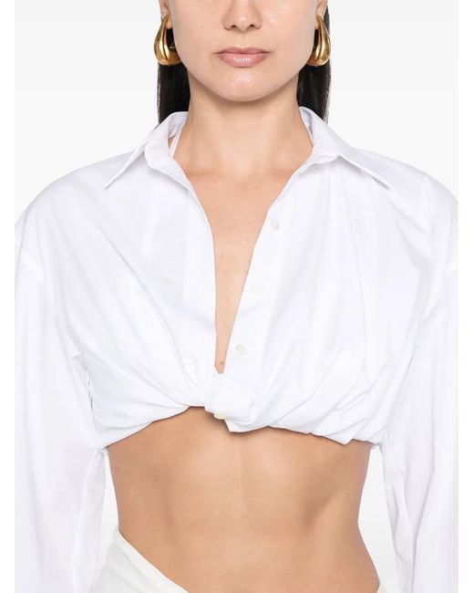Jacquemus White La Chemise Bahia Courte