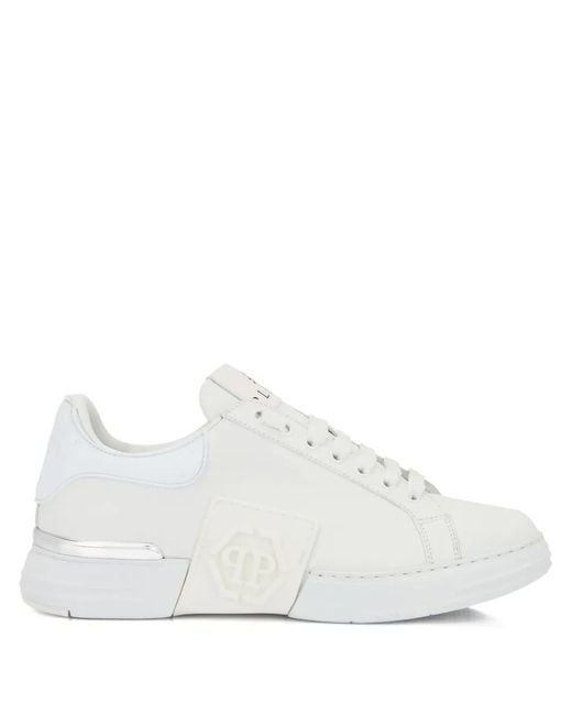 Philipp Plein Men's White Low-Top Sneaker