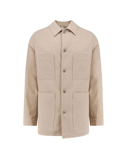 Hevò Natural Castelluccio Four-Pocket Shirt Jacket for men