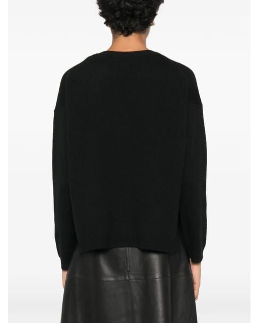 Allude Black Button-Up Cardigan