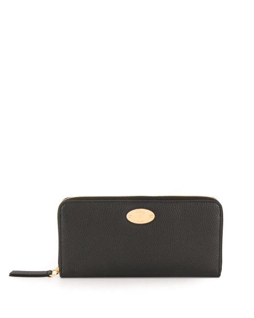 Mulberry Black Zip-Around Wallet