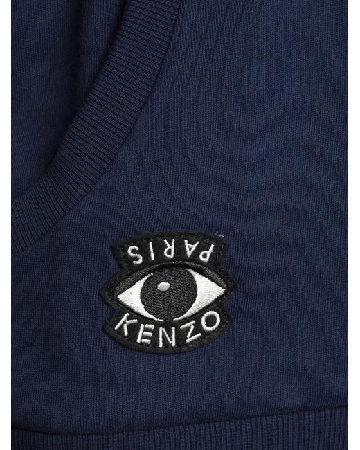 KENZO Blue Vintage Tiger Hoodie for men