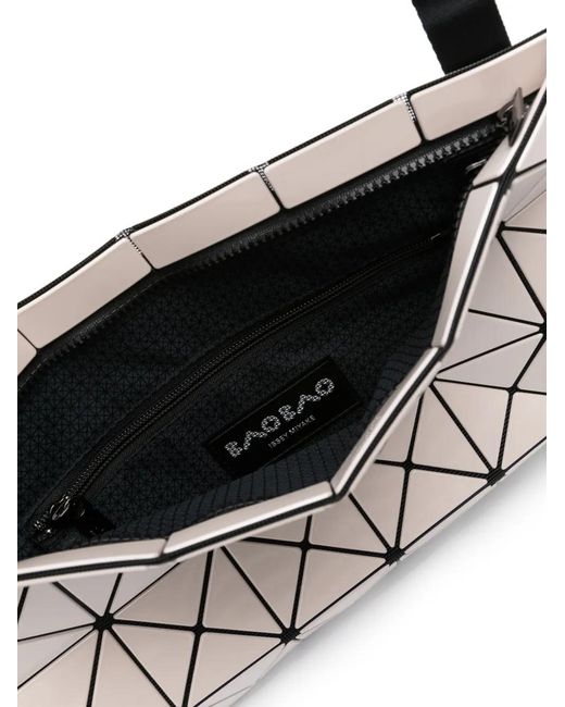 Issey Miyake White Geometric-Pattern Clutch Bag