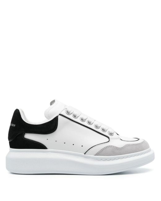 Alexander McQueen White Oversized-Sneakers aus Leder