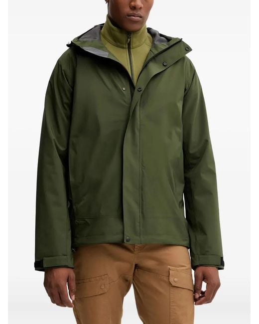 Haglöfs Green Hooded Logo-Embroidered Jacket for men