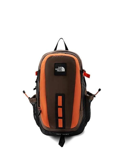 The North Face Brown Hot Shot Logo-Patch Backpack