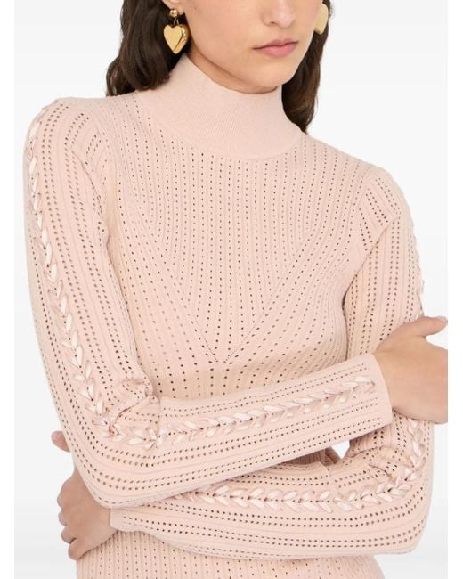 Liu Jo White High-Neck Sweater