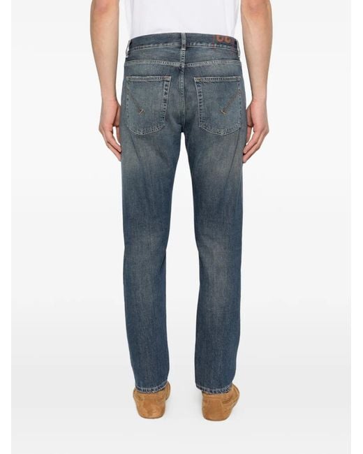 Dondup Blue Button-Fastening Jeans for men