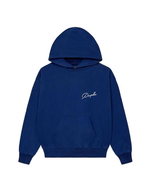Purple Brand Blue Hooded Pocket Sweater for men