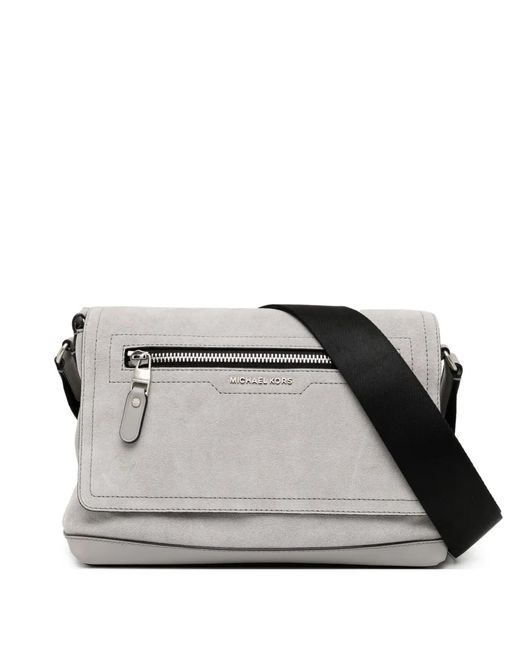 Michael Kors Gray Small Hudson Suede Messenger Bag for men