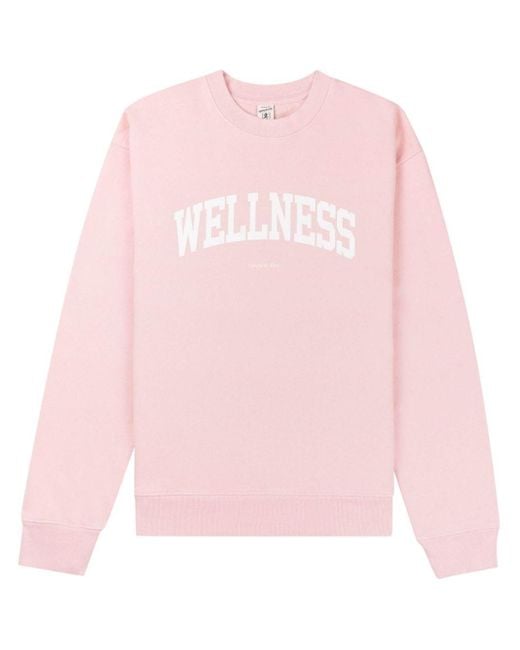 Sporty & Rich Wellness Ivy Katoenen Sweater in het Pink