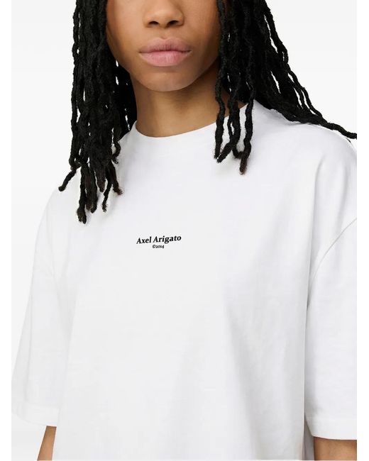 Axel Arigato White Logo-Print Organic Cotton T-Shirt