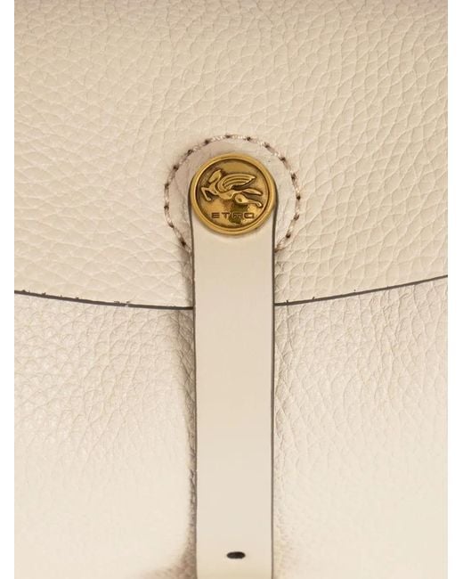 Etro Natural Medium Pony Leather Shoulder Bag