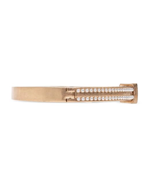 AllSaints White Pearl-Embellished Bracelet