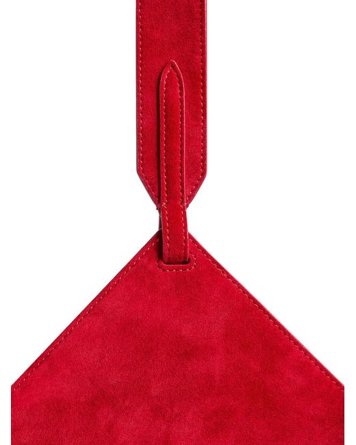 Khaite Red Mini Lotus Tote
