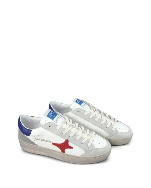 AMA BRAND White Star-Patch Sneakers for men