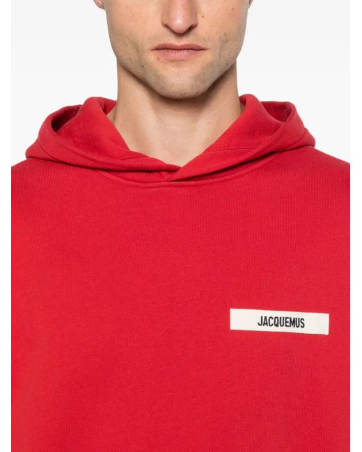 Jacquemus Red Sweatshirt With Logo for men