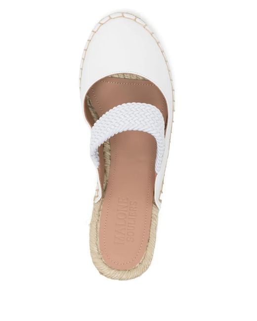 Malone Souliers Natural Siena 70 Wedge Mules