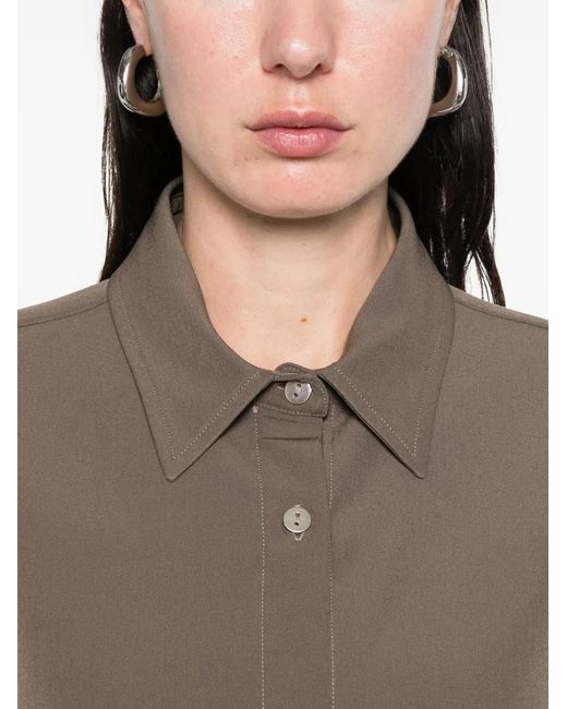 Thelatest Brown Codie Buttoned Shirt