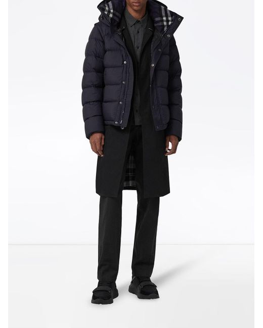 Burberry Puffer Jas Met Afneembare Mouwen in het Blauw voor heren | Lyst NL