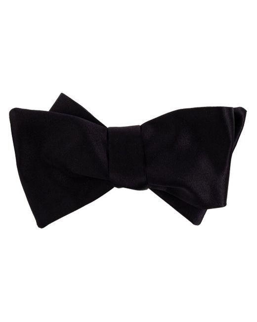 Giorgio Armani Black Adjustable-fit Silk Bow Tie for men