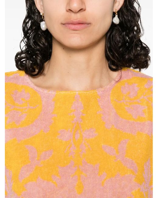 Zimmermann Orange Wylie Patterned Terry Top