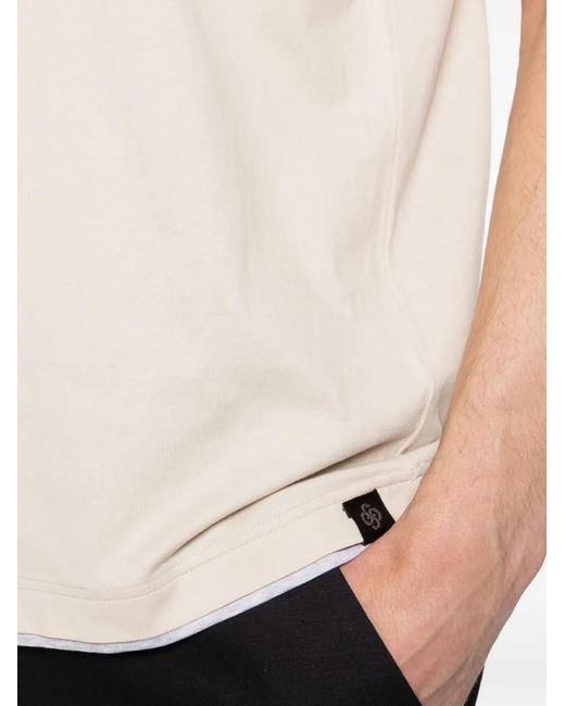 Gran Sasso White Trim-Detail T-Shirt for men