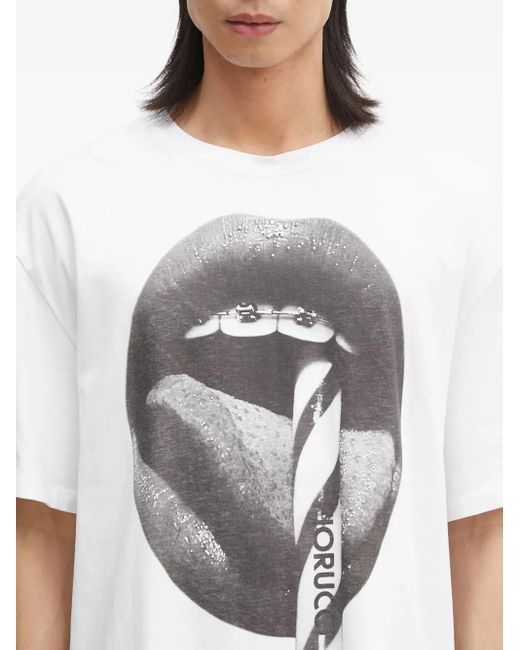 Fiorucci White Graphic-Print T-Shirt