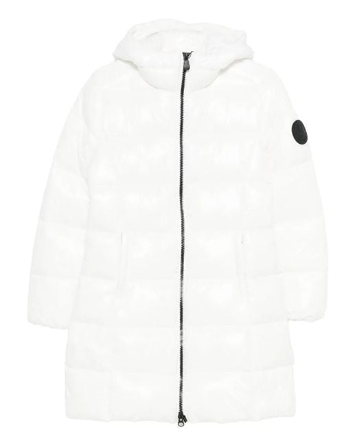 Cappotto Trapuntato Con Cappuccio di Save The Duck in White