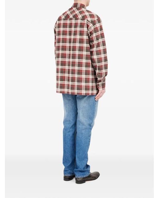 MM6 by Maison Margiela Logo-Embroidered Checked Shirt for men